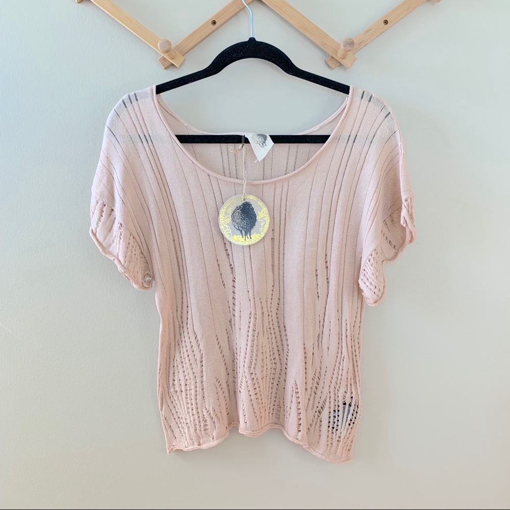 Black Sheep NWT Distressed Blouse